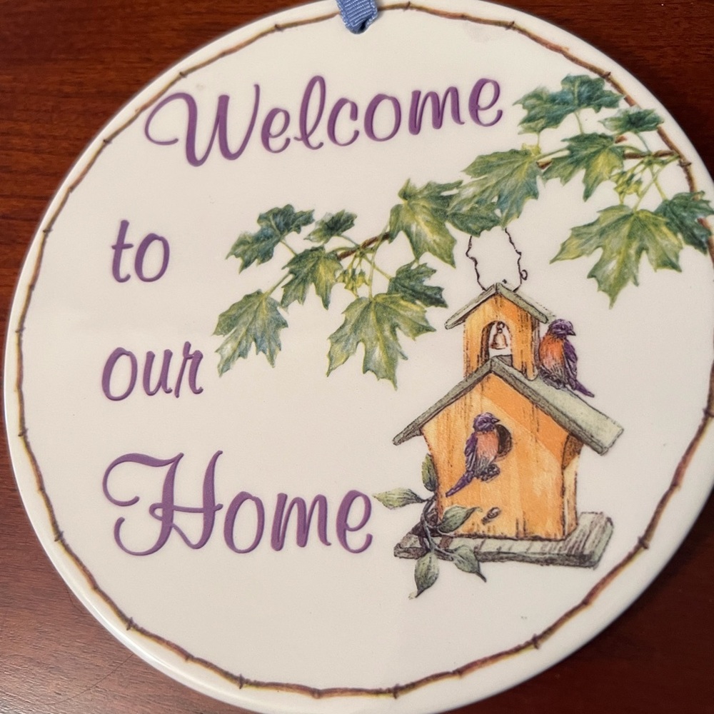 NWOT - “Welcome to Our Home” Ceramic Plaque - Picture 6 of 7